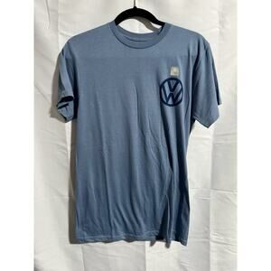 Official Volkswagen Men's Small Blue Graphic T-Shirt Van Camper Sunset Beach NEW